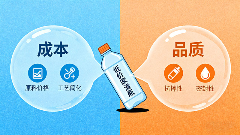 低價(jià)家清塑料瓶質(zhì)量痛點(diǎn)與成本博弈 低價(jià)家清塑料瓶質(zhì)量痛點(diǎn)與成本博弈